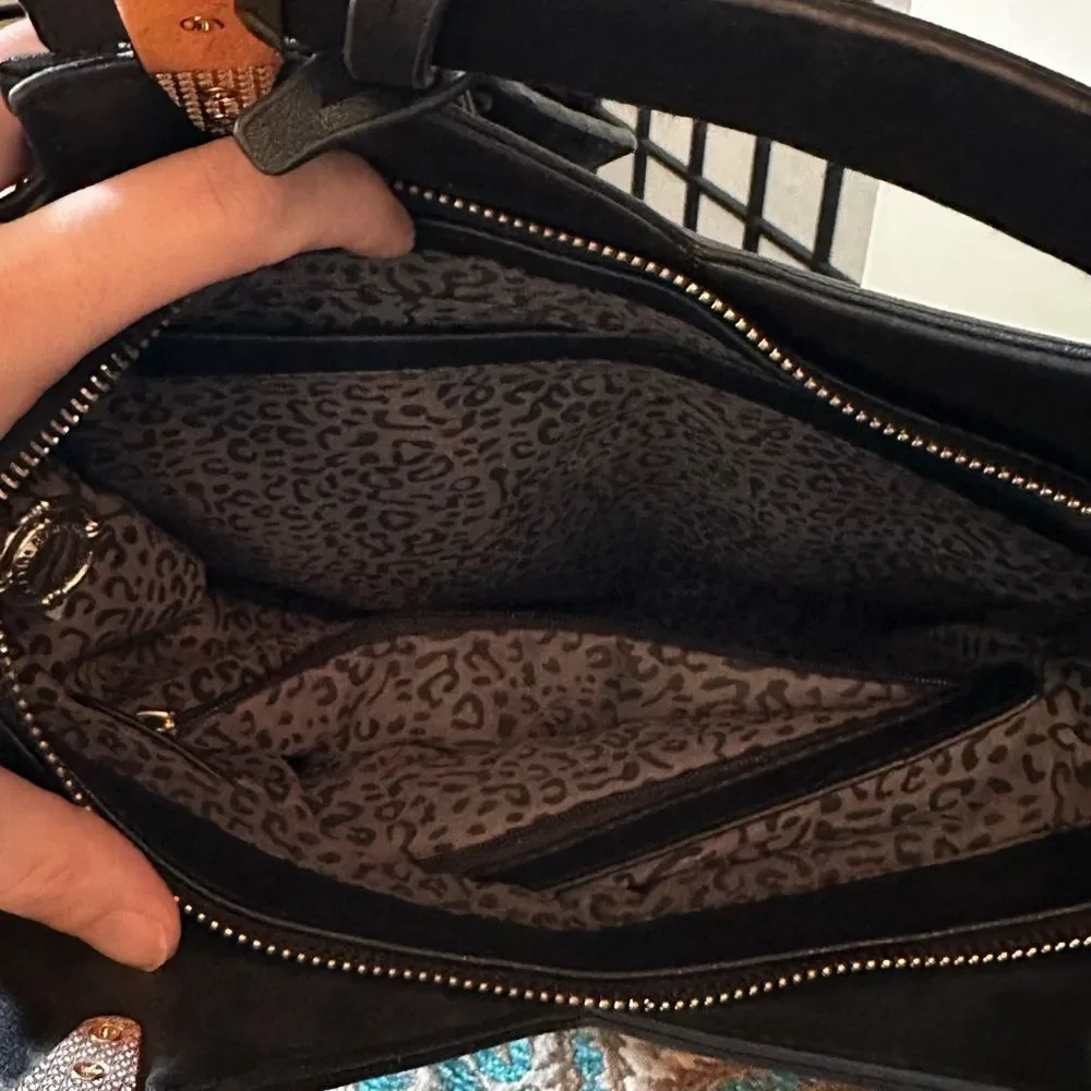 Catherine Malandrino Black and Gold Handbag